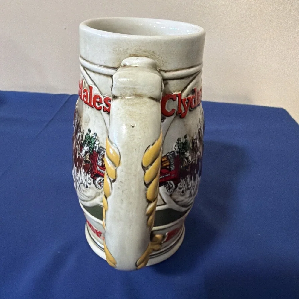 Vintage Anheuser Busch Budweiser Clydesdale Beer Stein Mug Ceramarte Brazil 1983